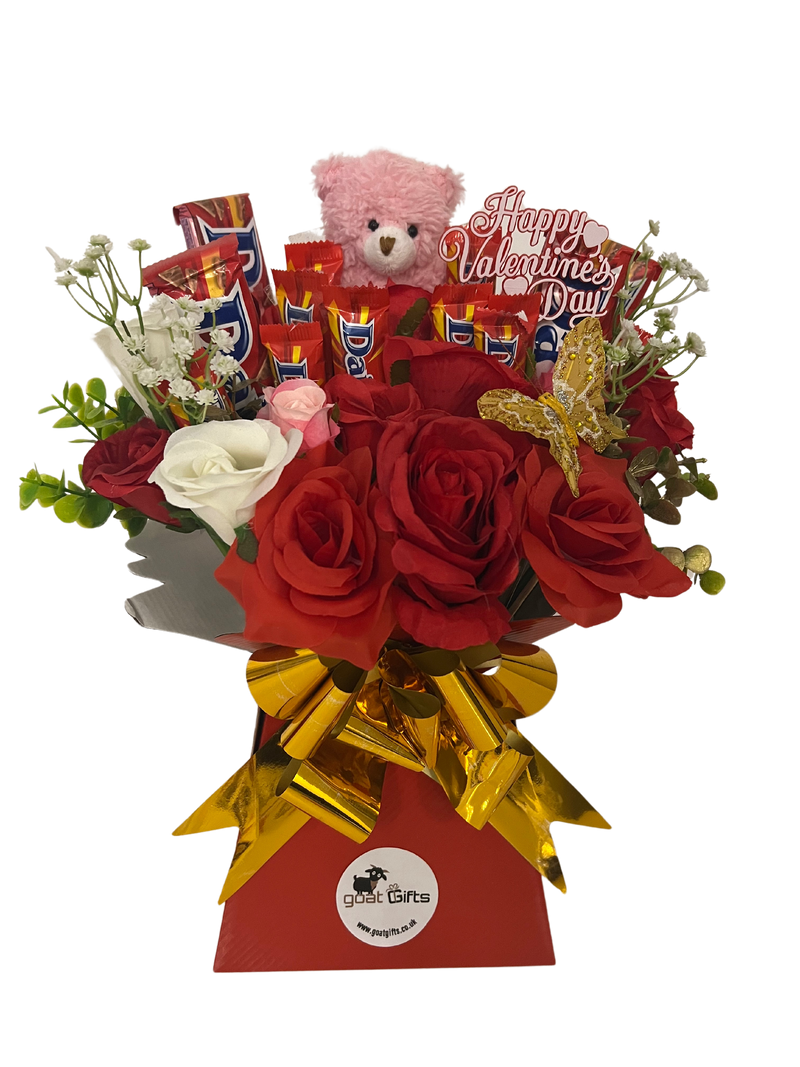 Daim, Teddy Bear Plush & Roses Valentine&