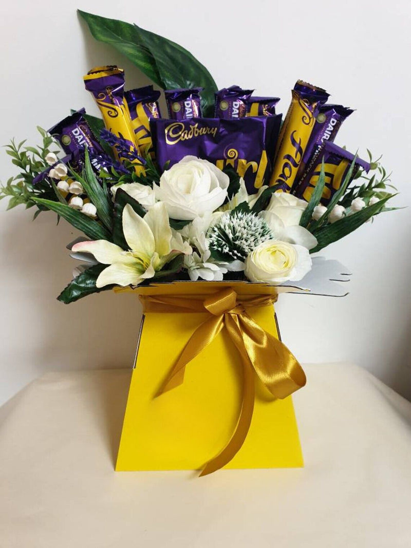 Yellow Cadburys Silk Chocolate Bouquet