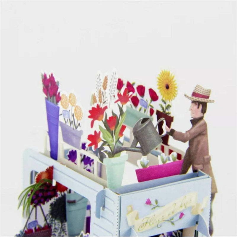 Happy Birthday Florist Flower 3D Pop-Up Greetings Birthday Card