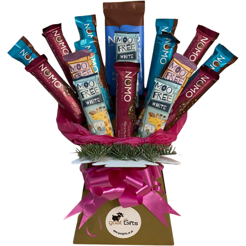 Large Vegan Nomo and Moo Free Chocolate Bouquet