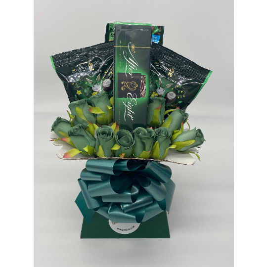 After Eight With Silk Flowers Easter Chocolate Bouquet