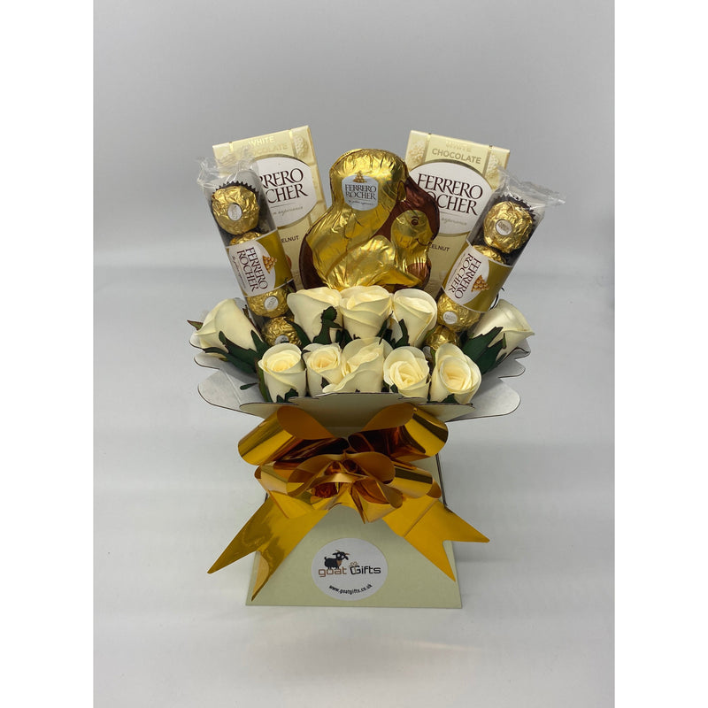 Ferrero Rocher With Silk Flowers Easter Chocolate Bouquet