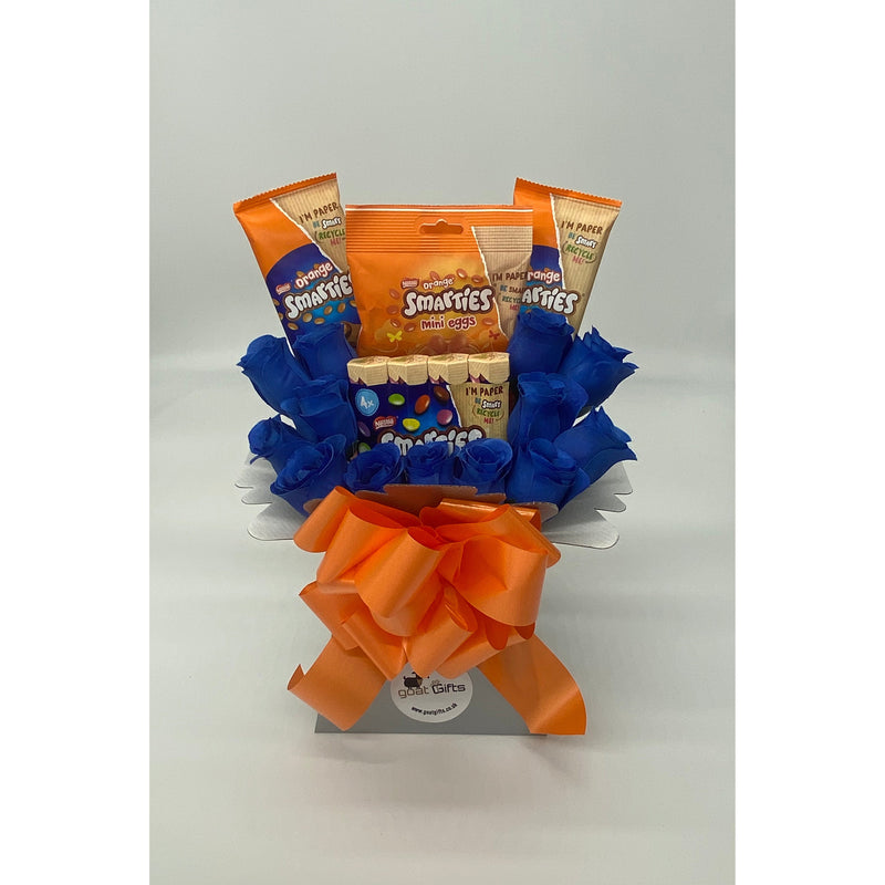 Smarties With Silk Flowers Easter Chocolate Bouquet