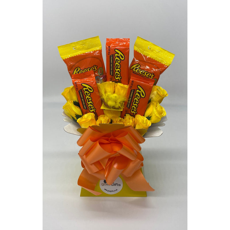 Reeces With Silk Flowers Easter Chocolate Bouquet