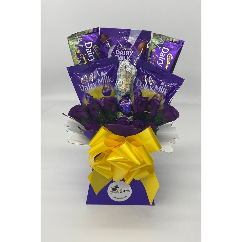 Cadburys Dairy Milk With Silk Flowers Easter Chocolate Bouquet