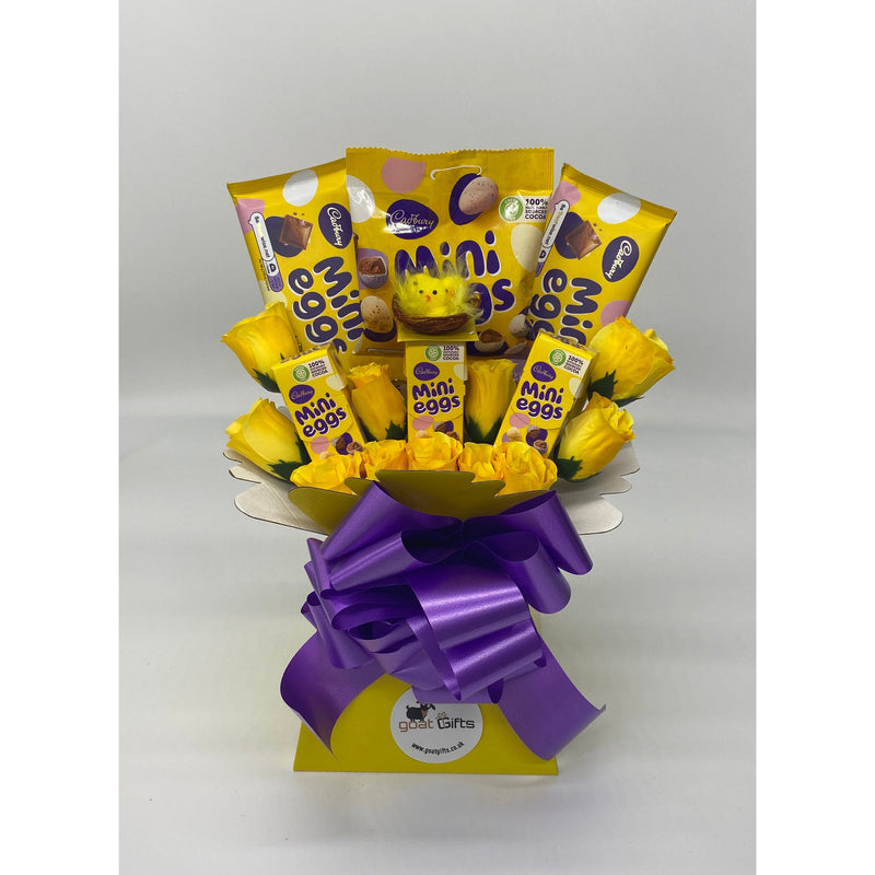 Cadburys Mini Eggs With Silk Flowers Chocolate Easter Bouquet