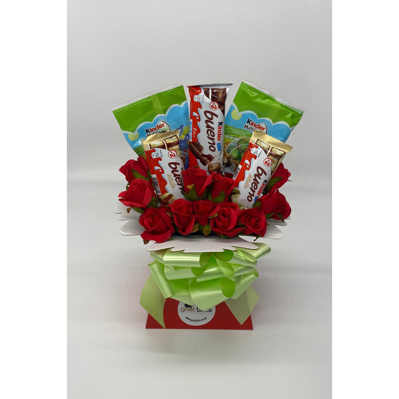 Kinder With Silk Flowers Easter Chocolate Bouquet