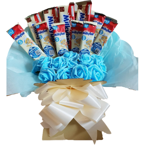 MilkyBar with Roses Explosion Bouquet Gift