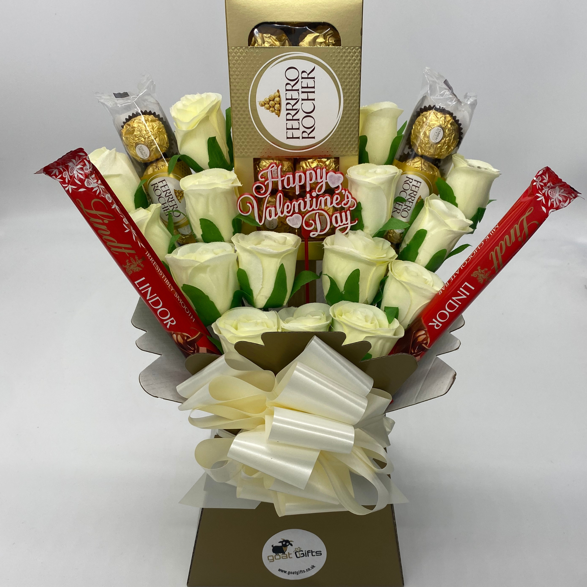 Ferrero Rocher, Lindt Lindor & Roses Valentine's Day Bouquet – Goat Gifts