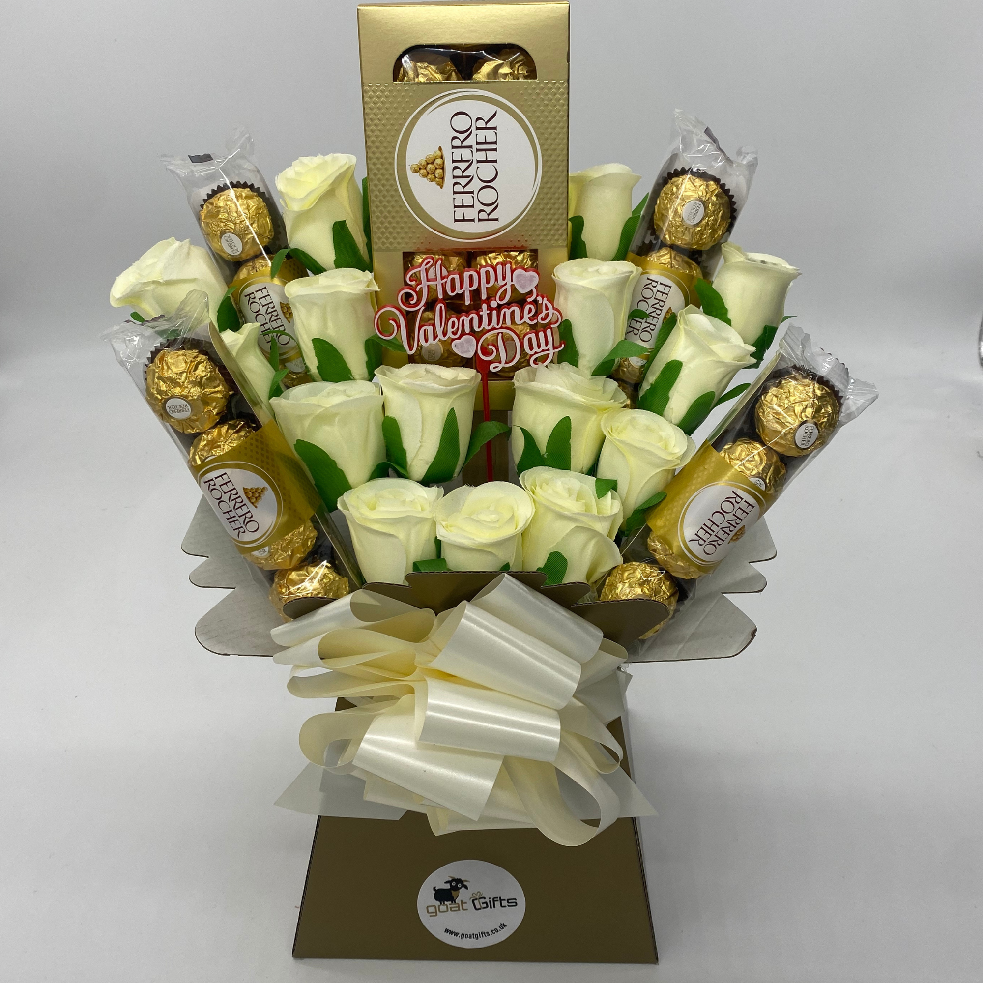 Large Ferrero Rocher & Roses Valentine's Day Bouquet – Goat Gifts