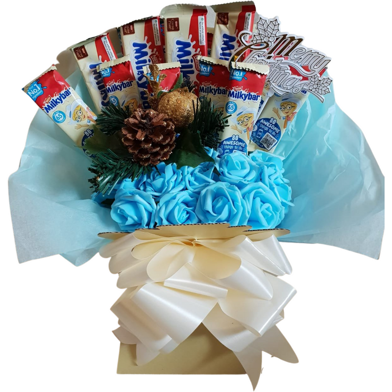 Christmas MilkyBar with Roses Bouquet