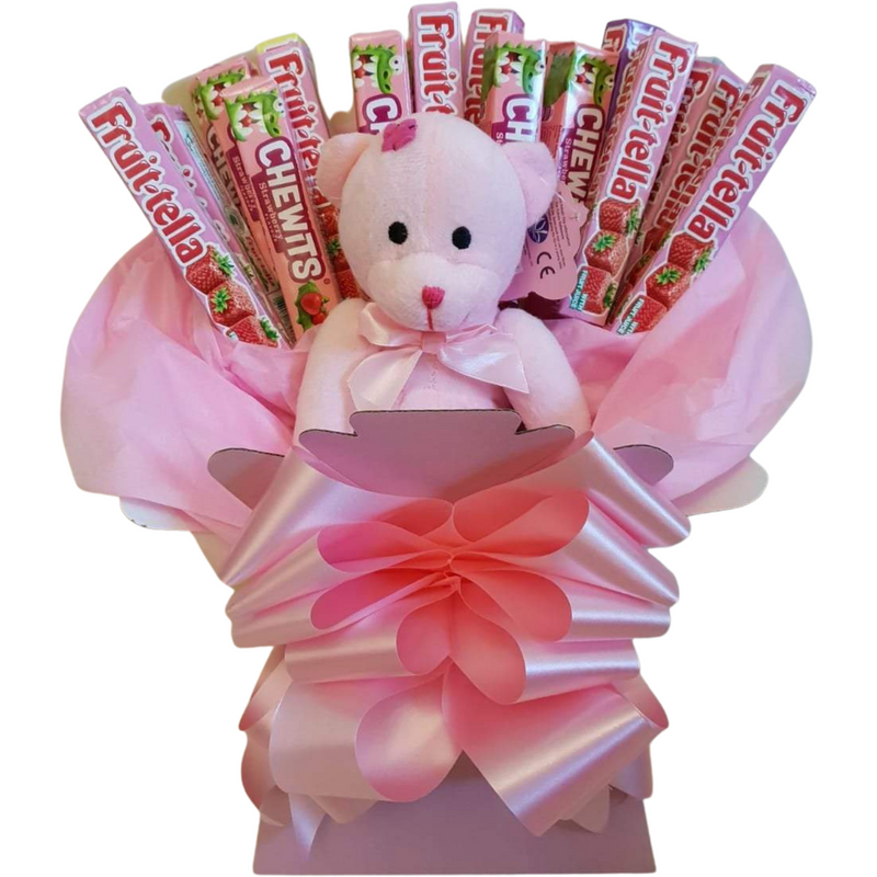Chewits & Fruitella Sweet With Teddy Bear Bouquet Gift