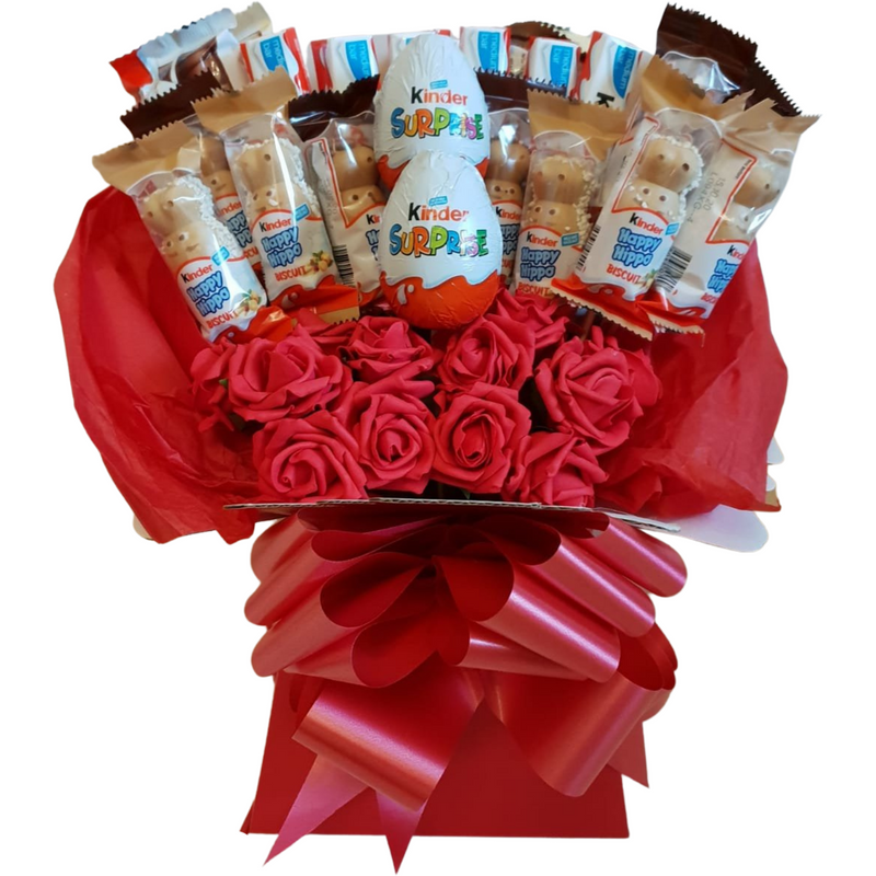 Kinder Assortment With Roses Bouquet