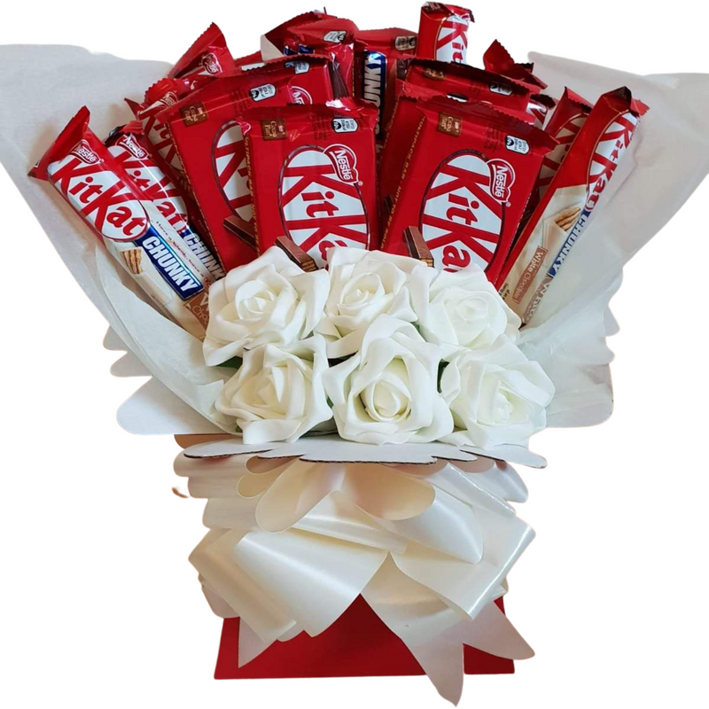 KitKat Assortment With Roses Bouquet