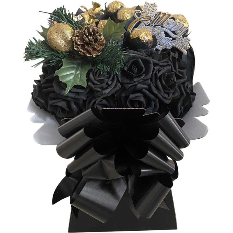 Black Christmas Ferrero Rocher & Roses Bouquet