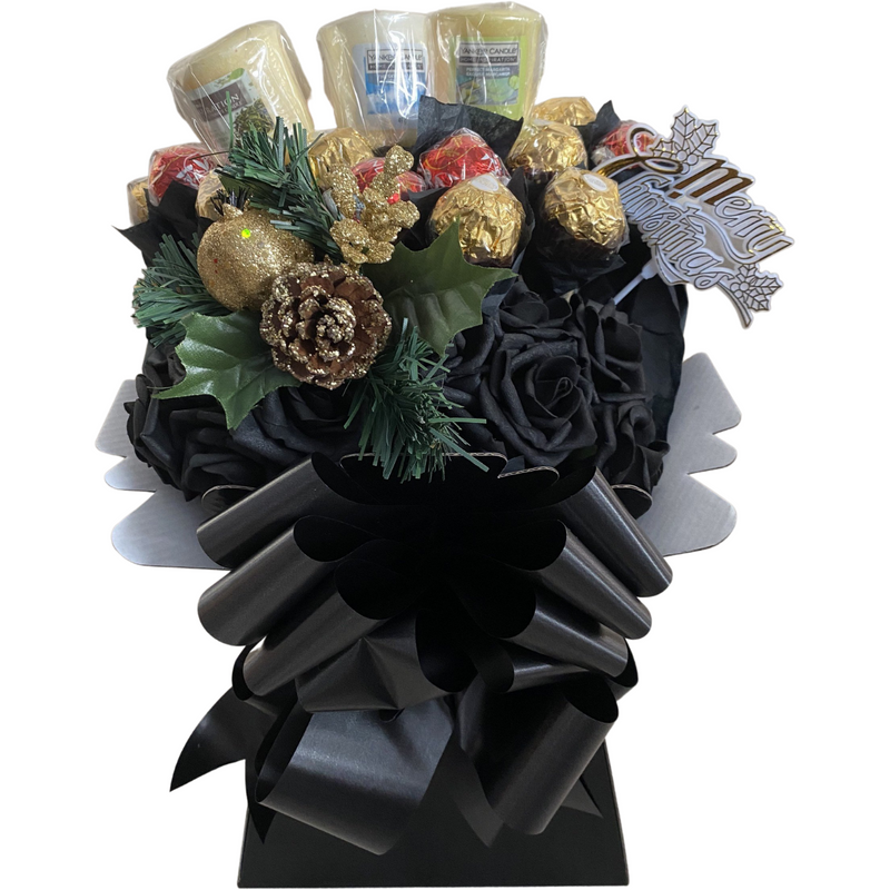 Black Christmas Ferrero Rocher & Lindt Lindor With Yankee Candle Bouquet