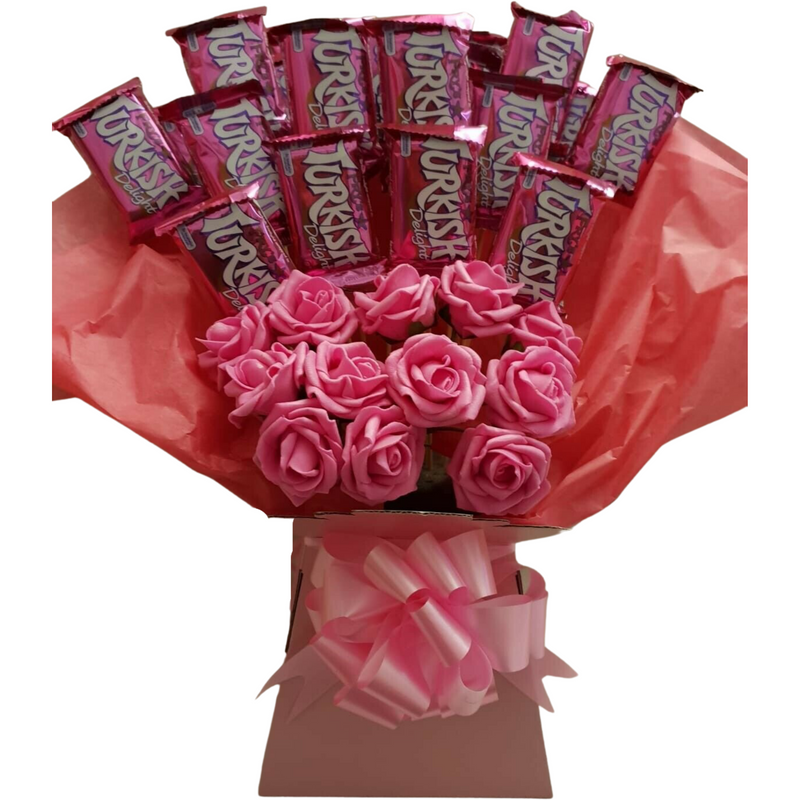 Fry’s Turkish Delight Explosion With Roses Bouquet Gift