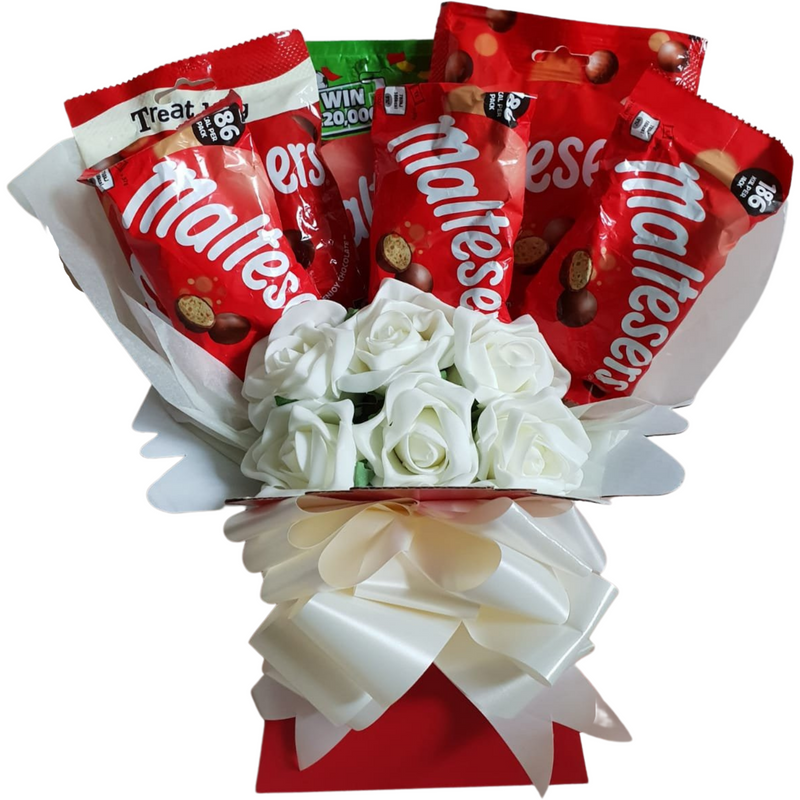 Maltesers with Roses Explosion Bouquet Gift