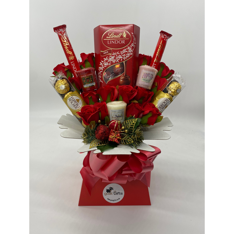 Lindt Lindor & Ferrero Rocher With Yankee Candles Christmas Bouquet
