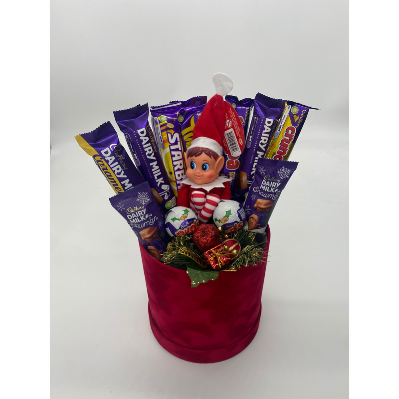 Cadburys Christmas Velvet Red Hat Box