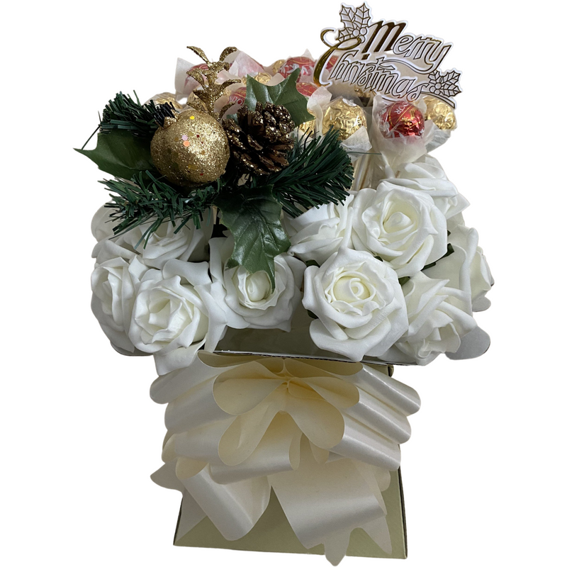 Cream Christmas Ferrero Rocher & Lindt Lindor Bouquet
