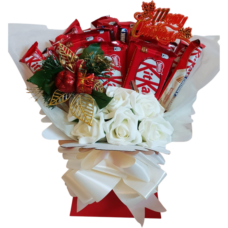 Christmas KitKat with Roses Bouquet