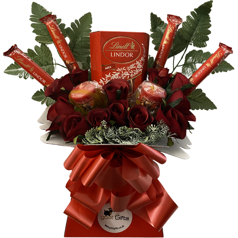 Lindt Lindor Explosion Chocolate Silk Flowers Yankee Bouquet Gift